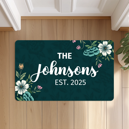 Personalized Family Name Doormat, Housewarming Gift