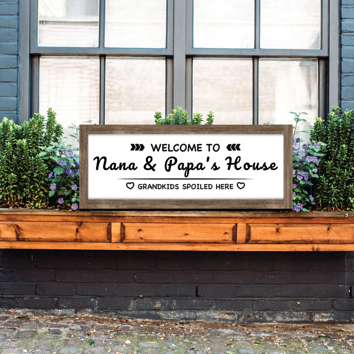 Personalized Wood Sign, Grandma & Grandpa House Welcome Wood Sign, Home Decor, Wall art, Grandparents Gift