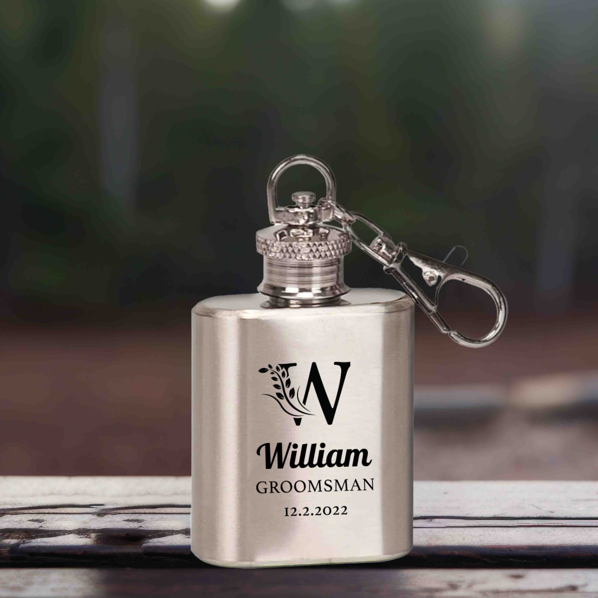 Personalized 1oz keychain flasks