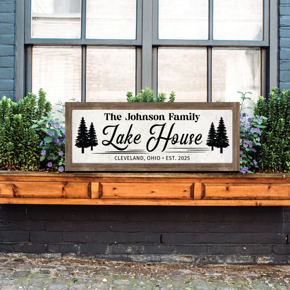 Personalized Family Lake House Wood Sign, Custom Home Decor, Wall art, Gift