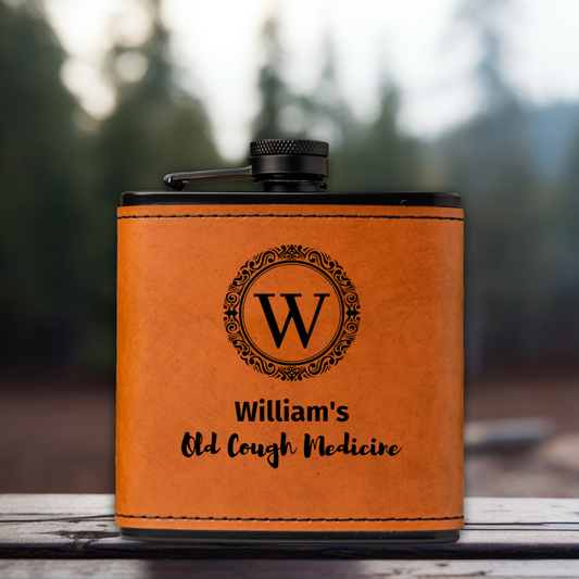 Personalized Flask, Custom Monogrammed Flask Gift for Him, Husband, Men