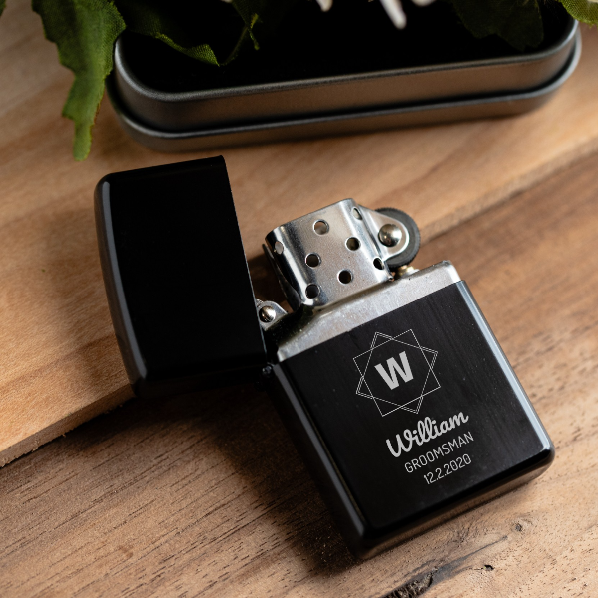 Personalized refillable lighter with name