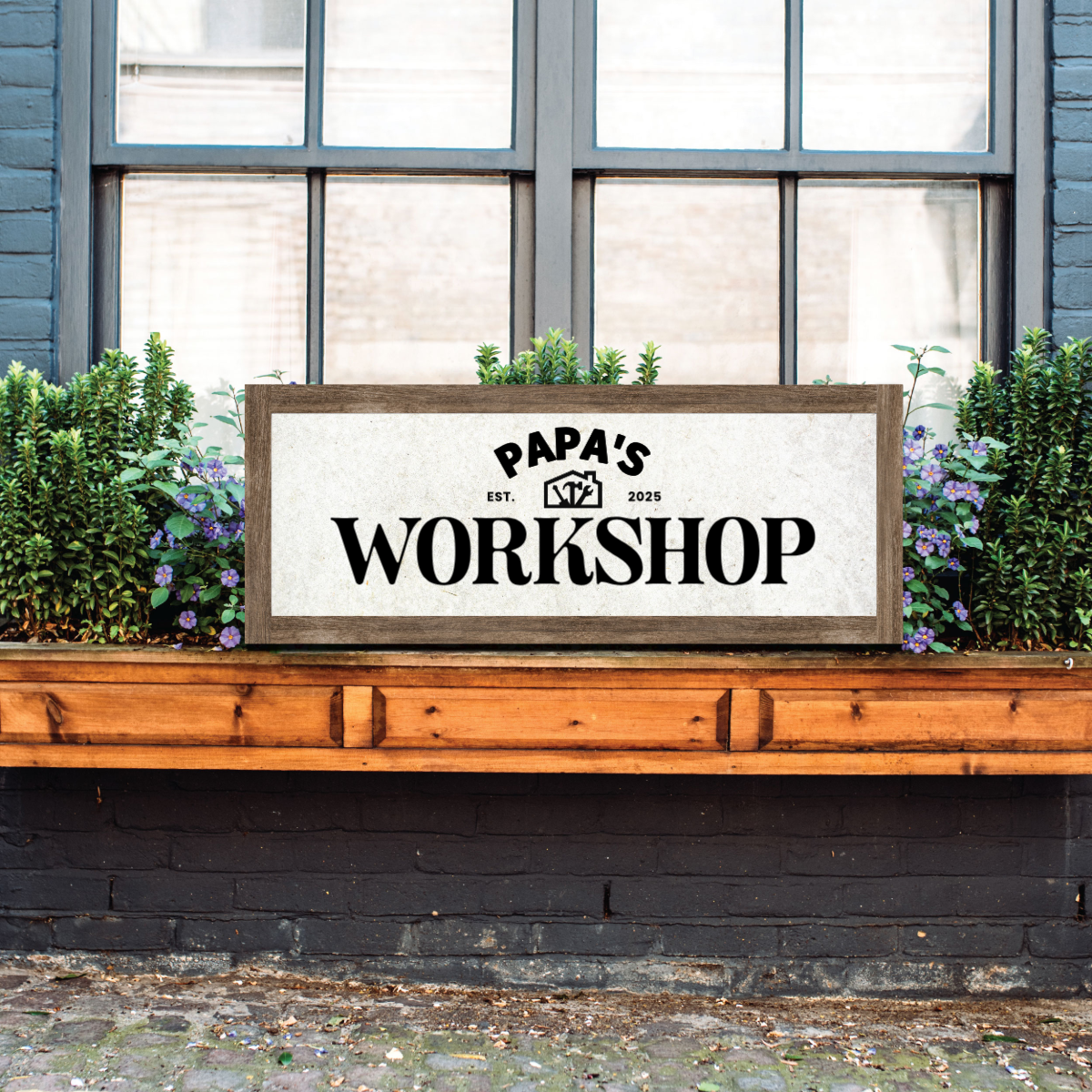 Personalized Workshop Wood Sign, Funny Custom Papa Grandpa Gift, Custom Home Decor, Wall art, Gift