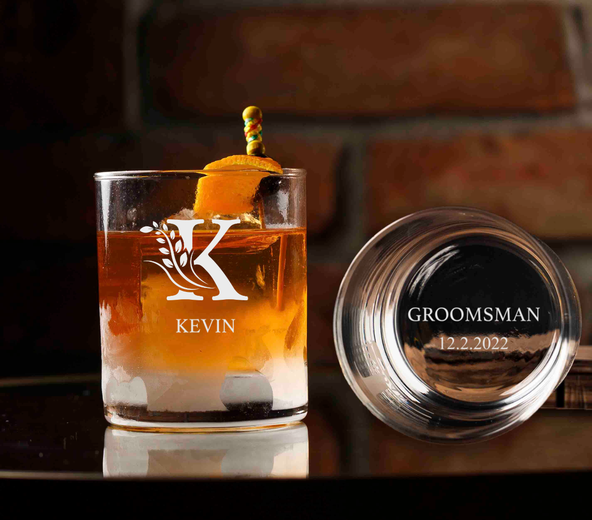 Personalized Whiskey Glasses for Groomsmen Proposal Gift Ideas Custom Glasses and Wedding Party Favor Gifts