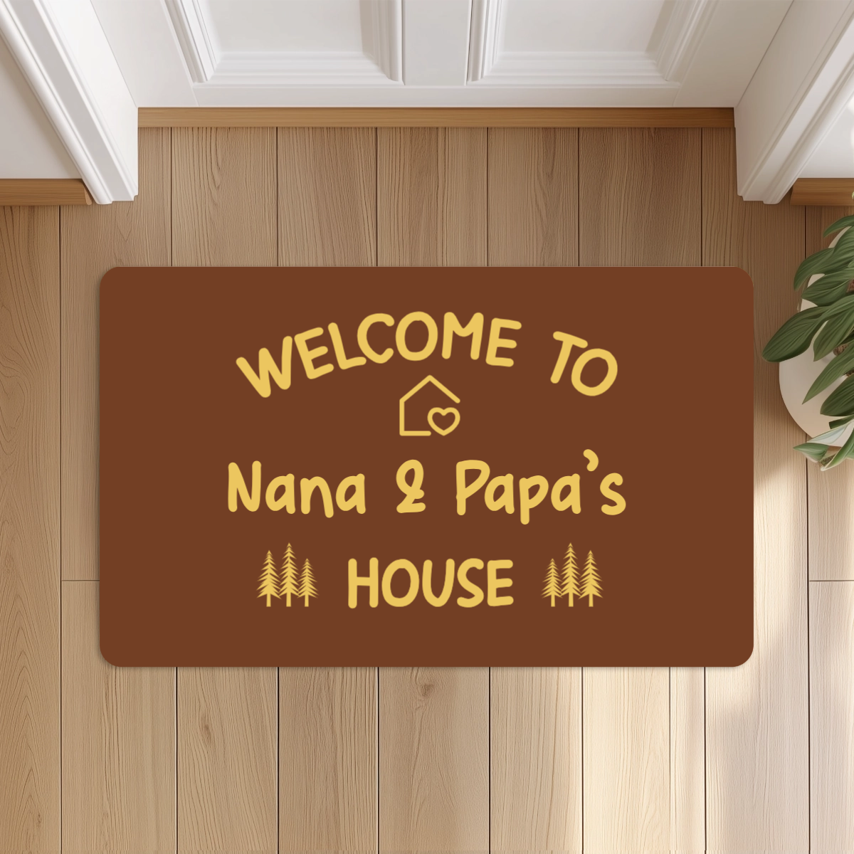 Personalized Grandma Grandpa Doormat, There's no place like nana & papa's house, Grandparents Gift