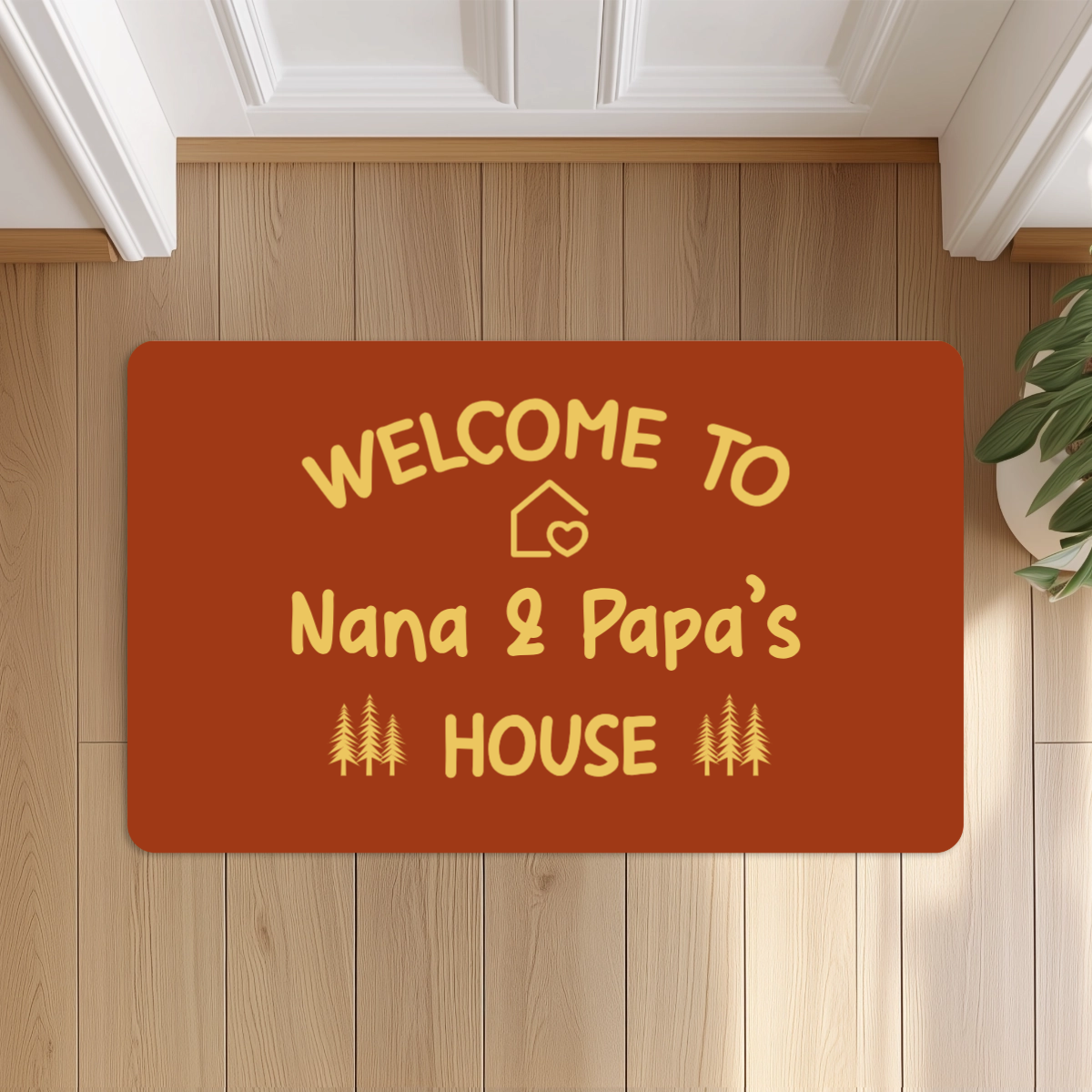 Personalized Grandma Grandpa Doormat, There's no place like nana & papa's house, Grandparents Gift