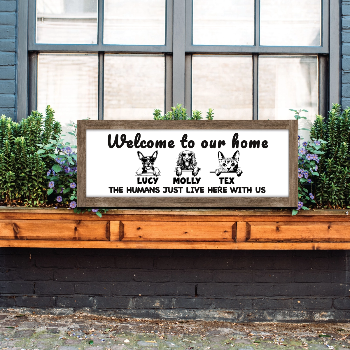 Personalized Wood Sign for Pet Owners, Custom Dog Cat Home Decor, Wall art, Gift