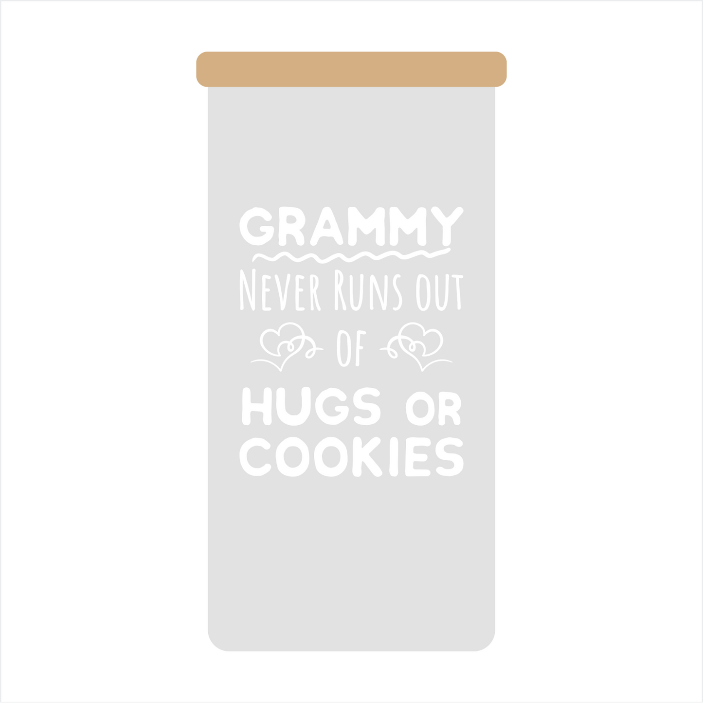 Grammy Cookie Glass Jar, Personalized Storage Jar, Grandma Nana Gift