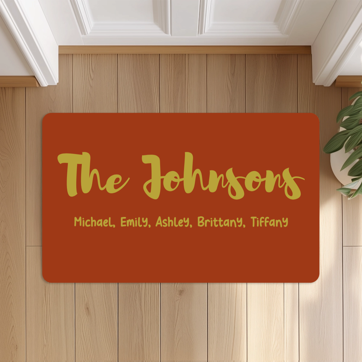 Personalized Family Doormat with Names, Housewarming Gift