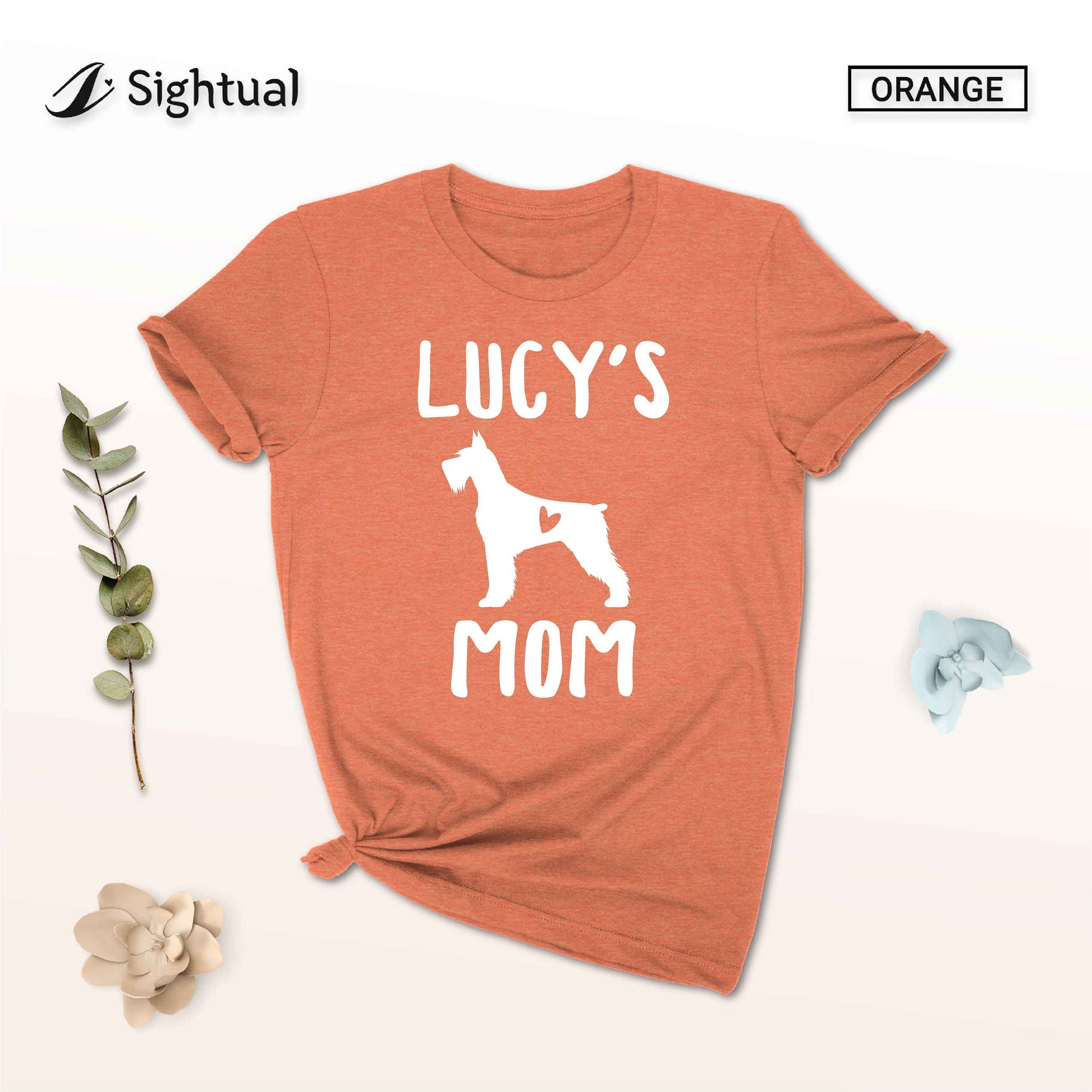 Unisex Personalized Schnauzer Mom Shirt, Custom Schnauzer Mama Shirt - Gift