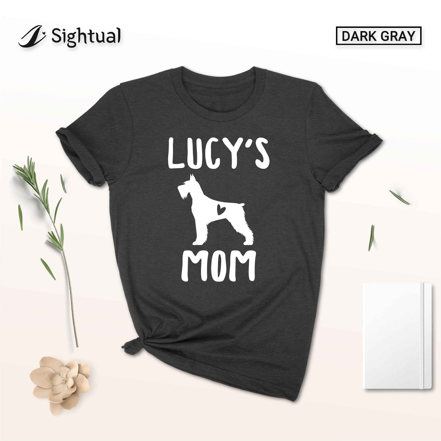 Unisex Personalized Schnauzer Mom Shirt, Custom Schnauzer Mama Shirt - Gift