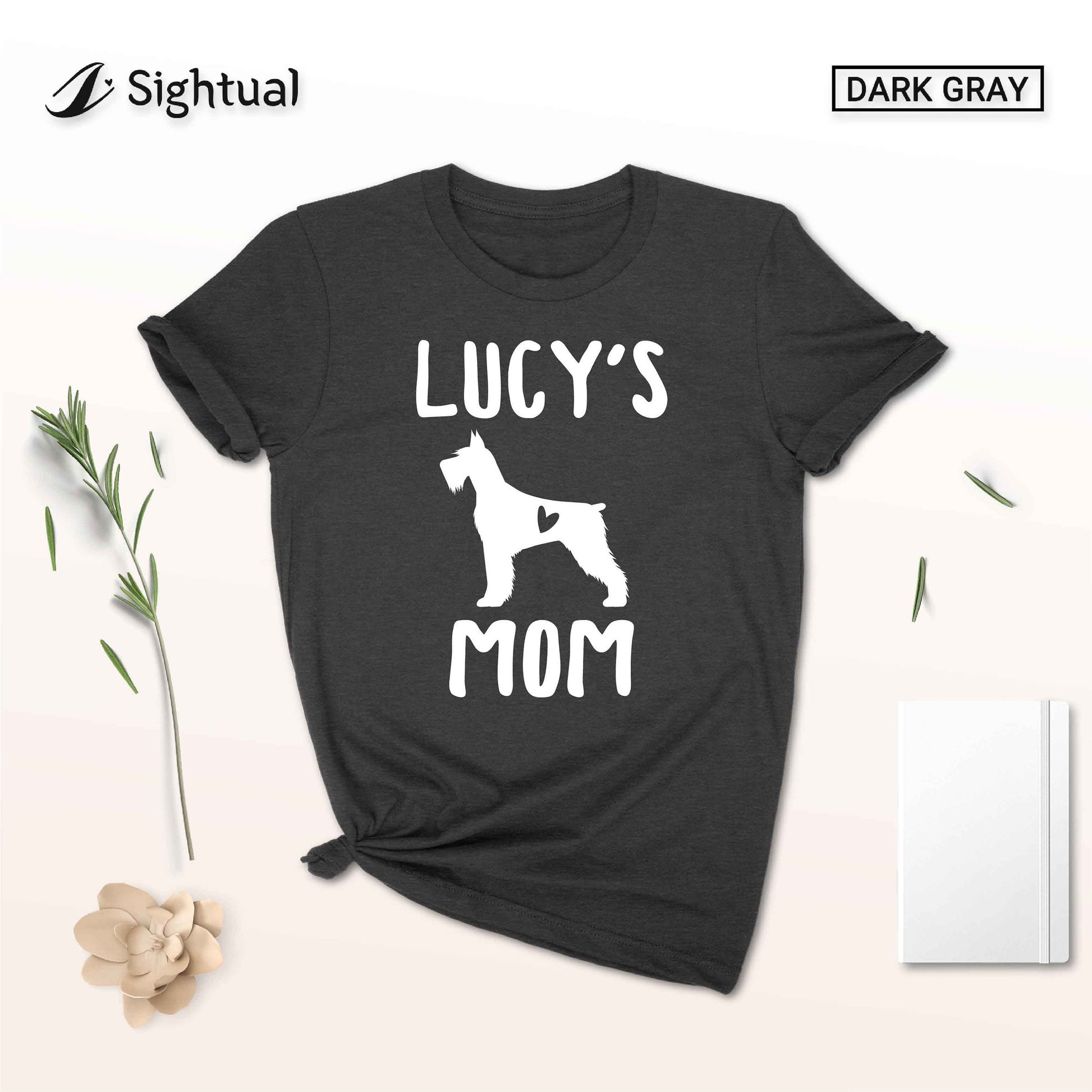 Unisex Personalized Schnauzer Mom Shirt, Custom Schnauzer Mama Shirt - Gift