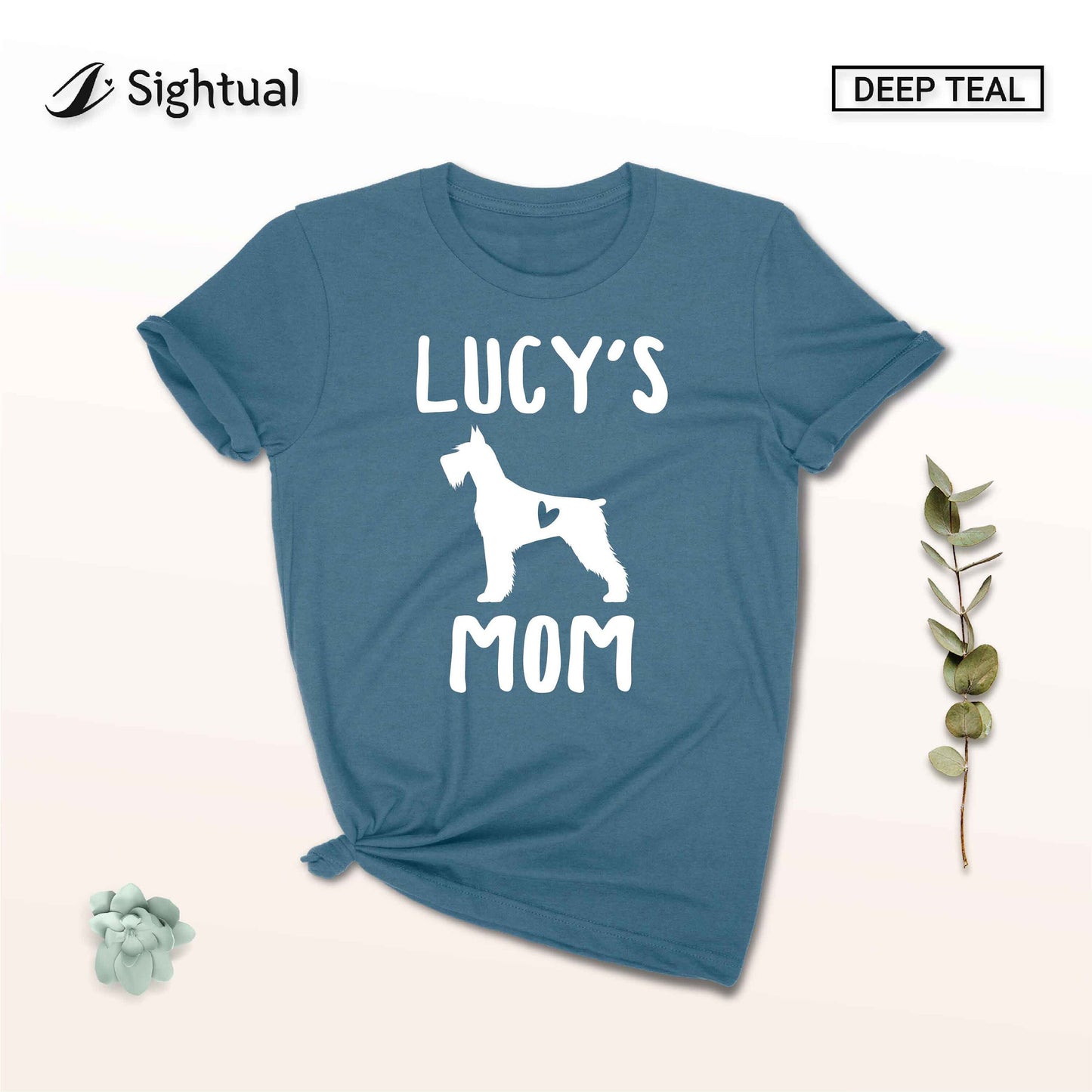 Unisex Personalized Schnauzer Mom Shirt, Custom Schnauzer Mama Shirt - Gift