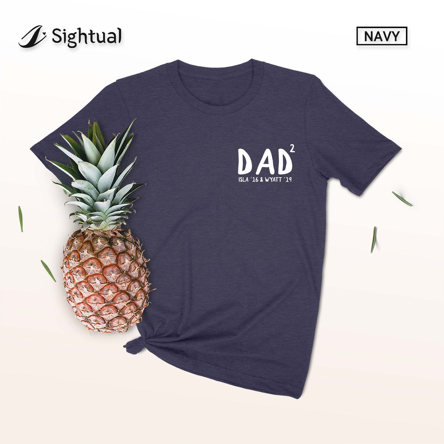 Unisex Personalized Dad of 2 Shirt