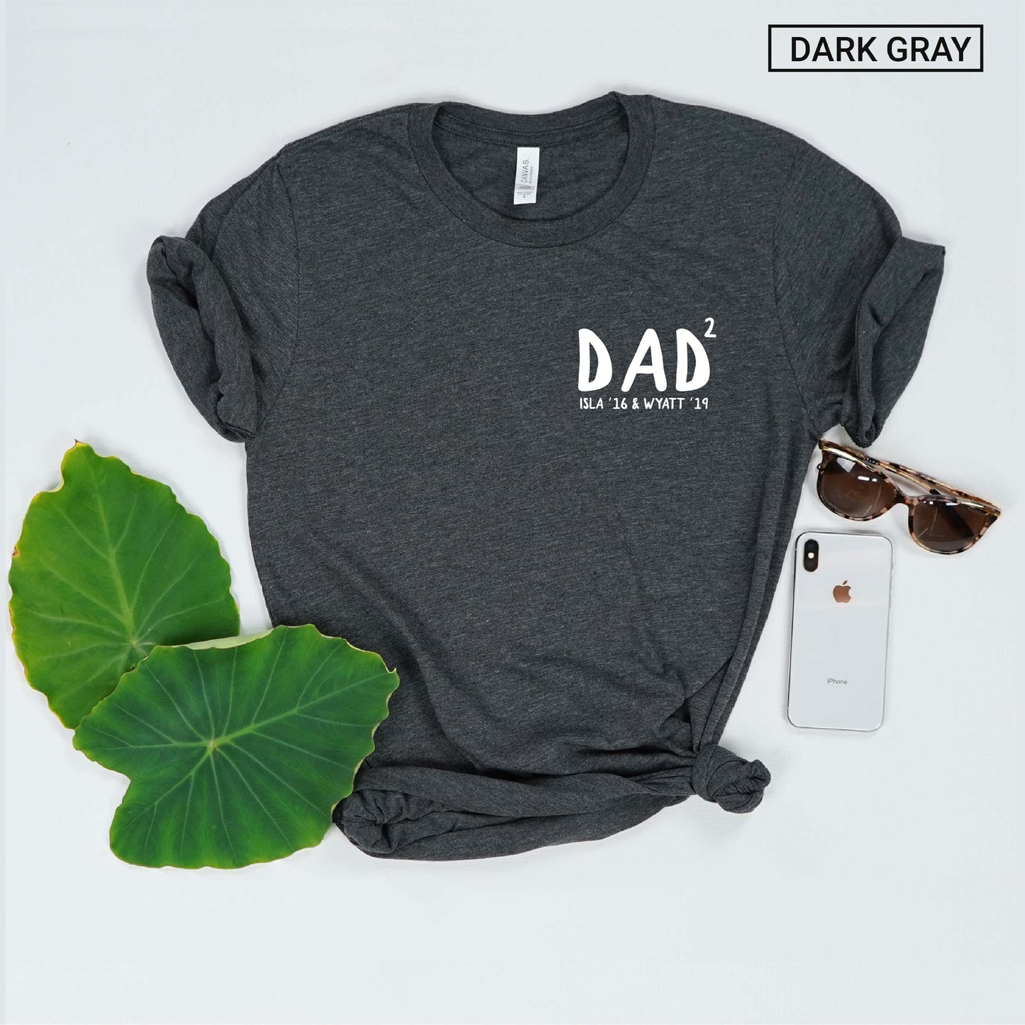 Unisex Personalized Dad of 2 Shirt