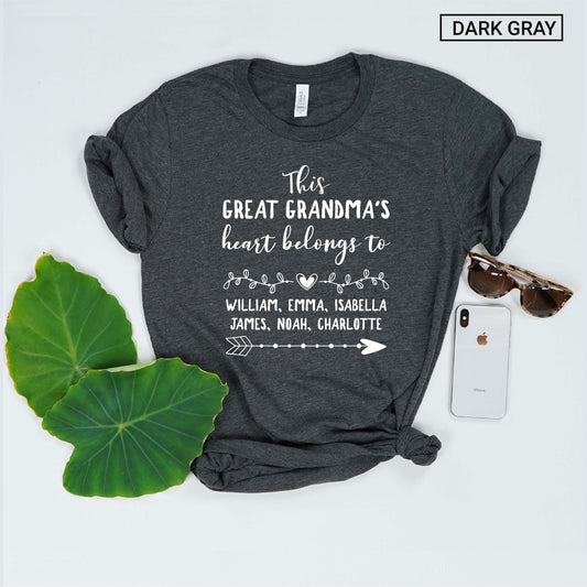 Personalized Great Grandma Shirt - Custom Unisex Shirt - Gift