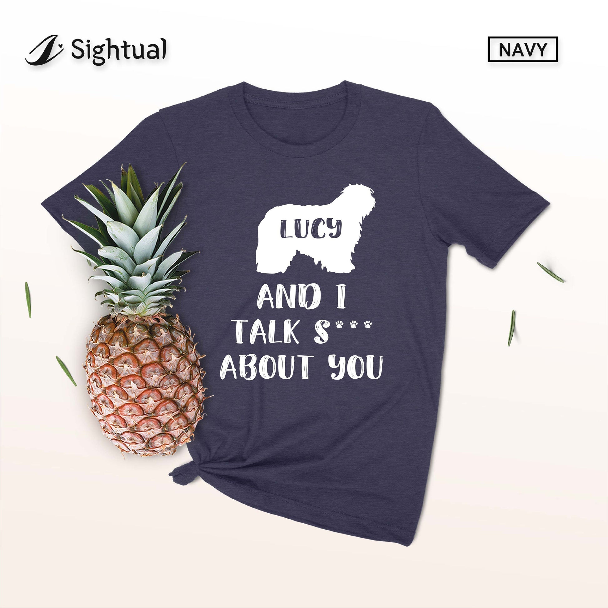 Unisex Personalized Funny Old English Sheepdog Shirt - Custom Old English Sheepdog Shirt - Gift -