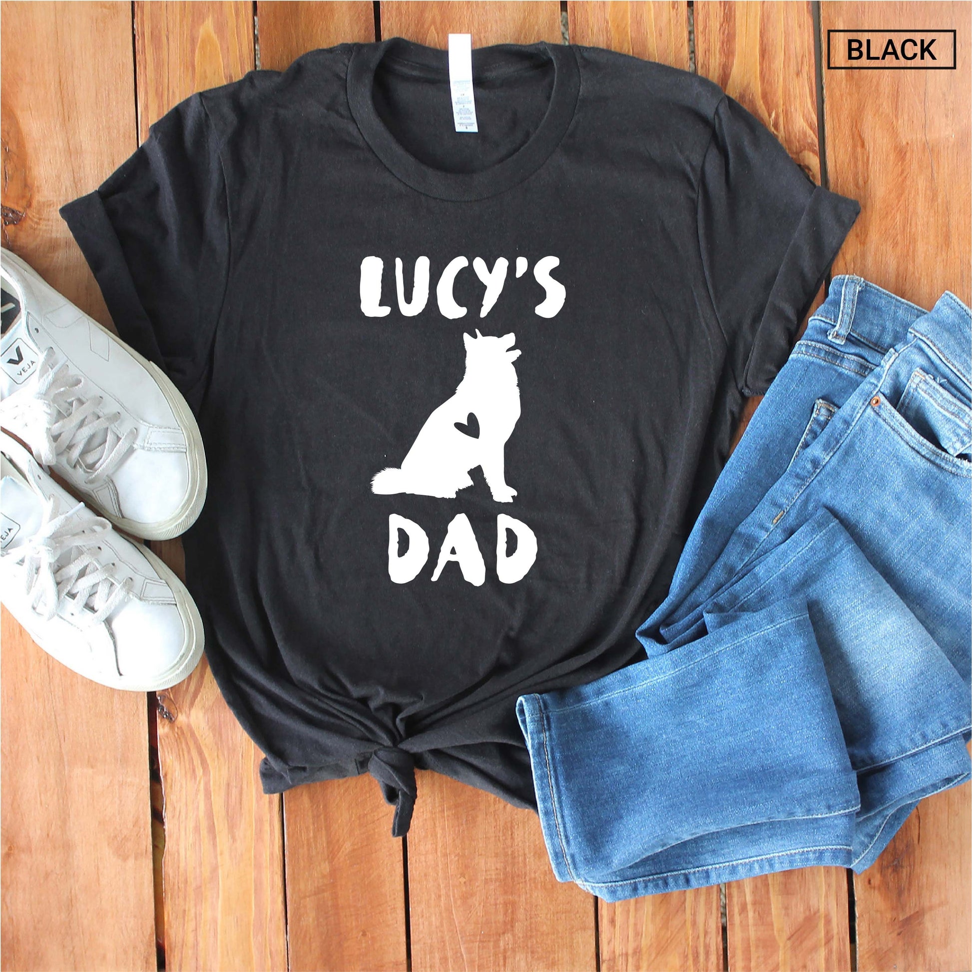 Personalized Siberian Husky Dad Shirt - Custom Unisex Shirt -