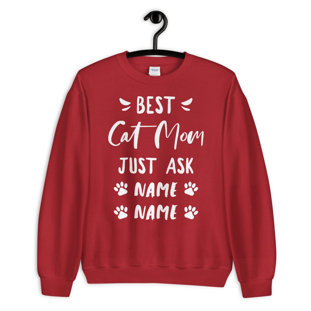 Personalized Best Cat Mom Sweatshirt - Gift