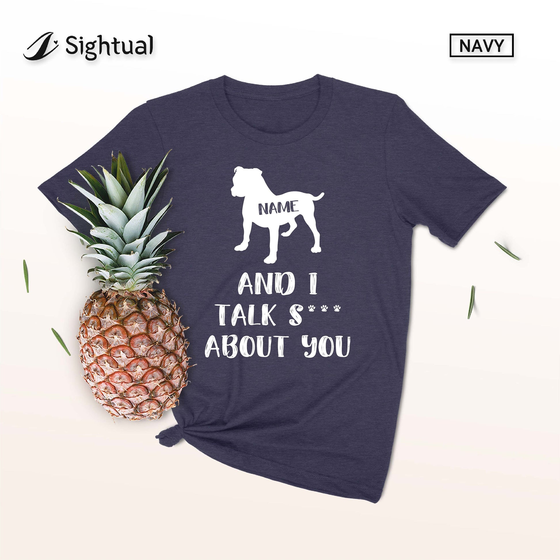 Personalized American Bulldog Shirt - Funny American Bulldog Shirt - Custom Unisex Shirt - Cute American Bulldog Gift -