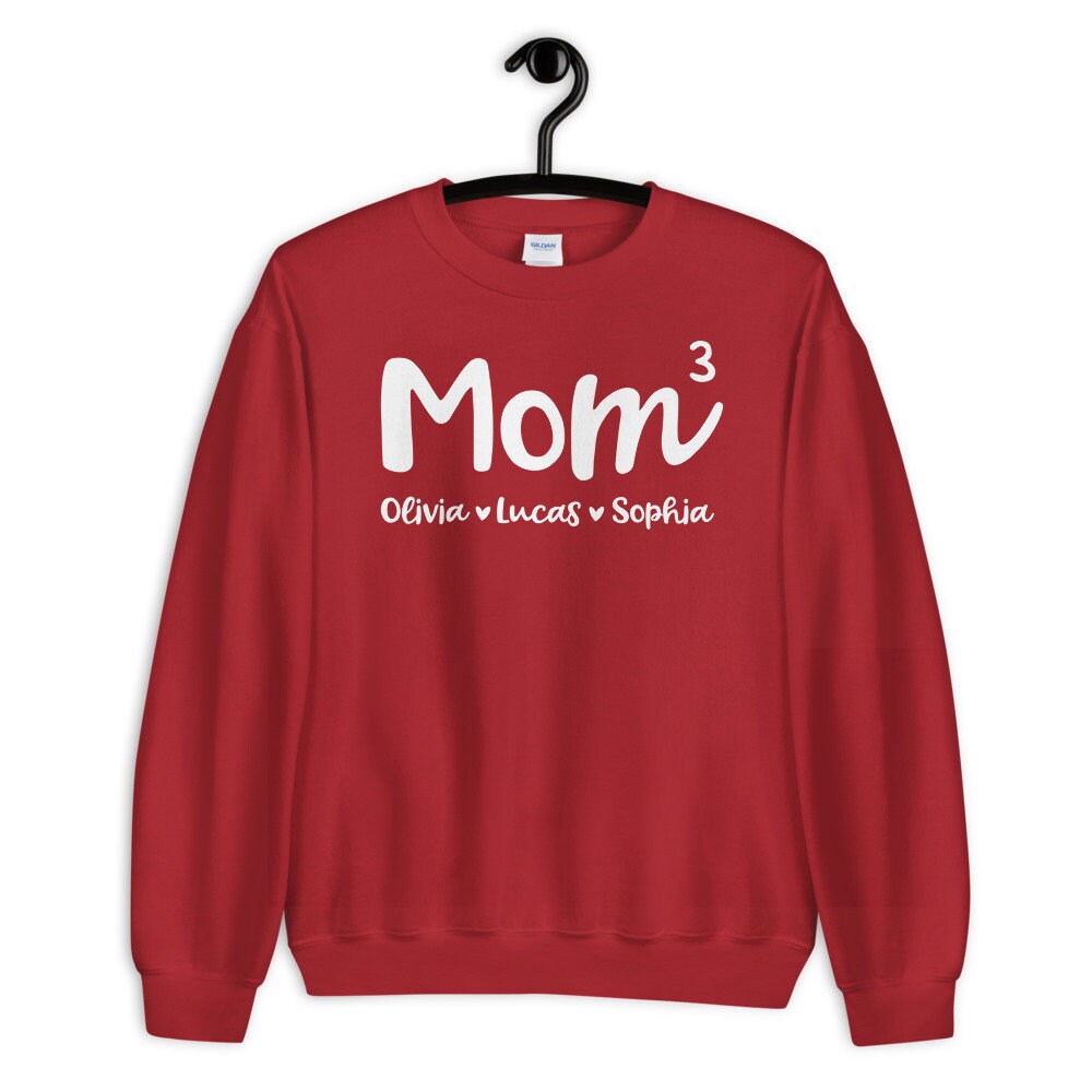 Personalized Mom of 3 Sweatshirt - Mom of Three Sweatshirt - Gift