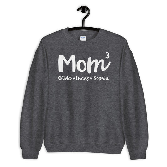 Personalized Mom of 3 Sweatshirt - Mom of Three Sweatshirt - Gift