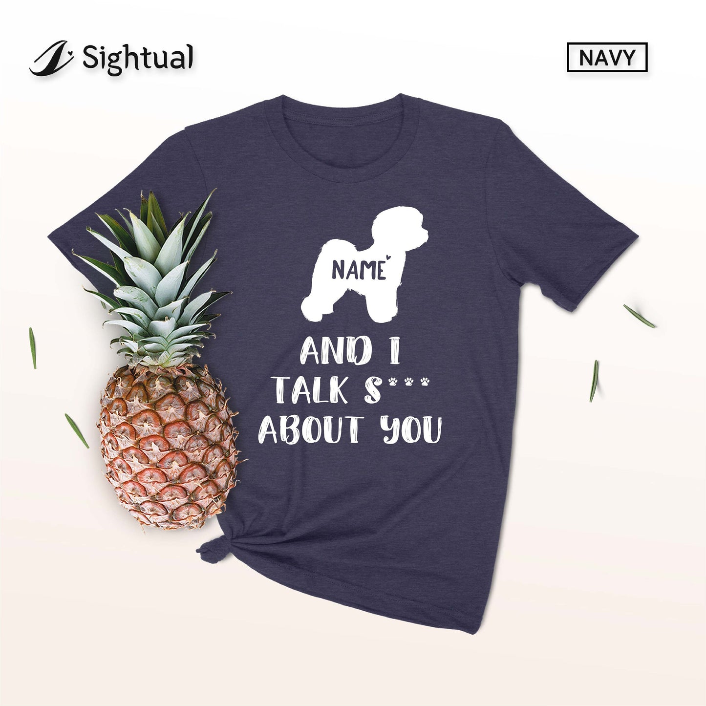 Personalized Bichon Frise Shirt - Funny Bichon Frise Shirt - Custom Unisex Shirt - Cute Bichon Frise Gift -