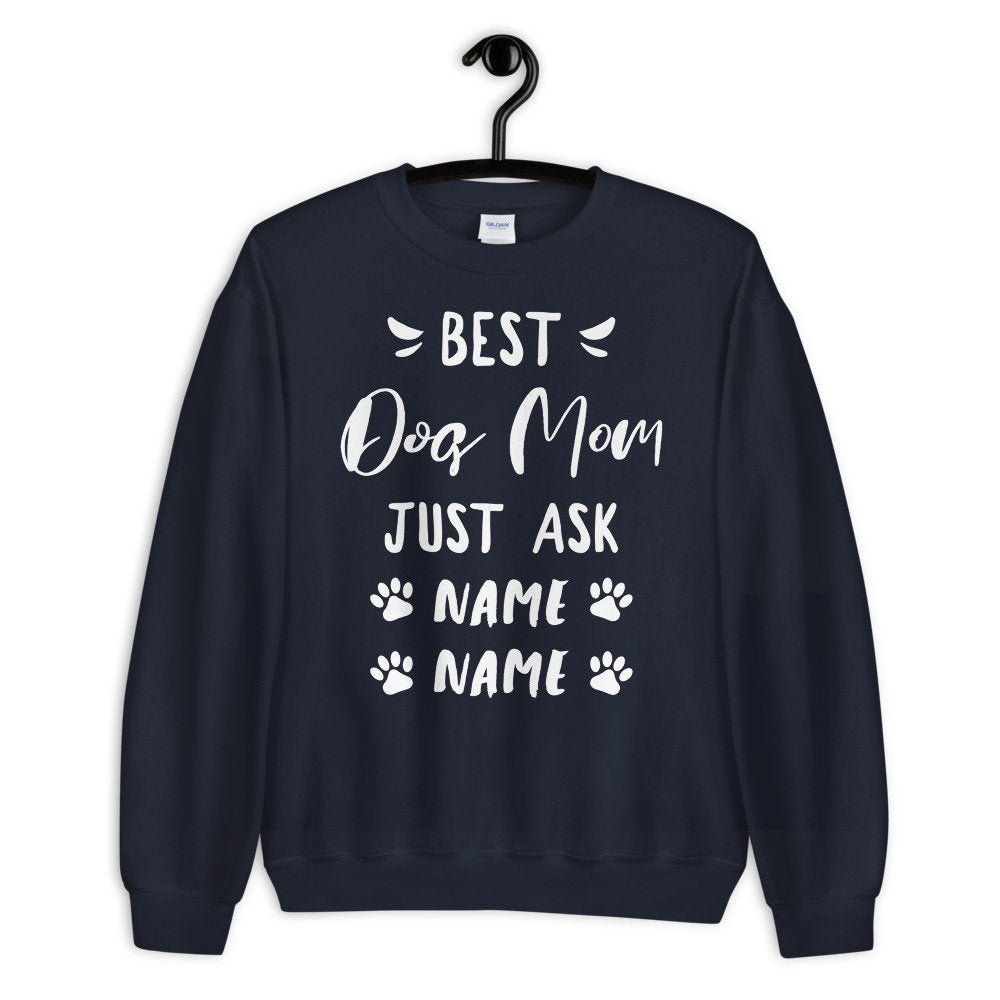Personalized Best Dog Mom Sweatshirt - Gift -