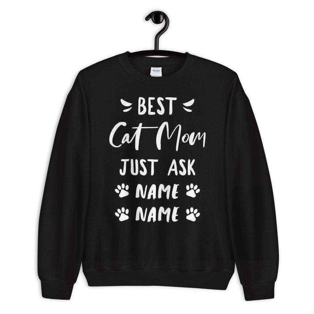 Personalized Best Cat Mom Sweatshirt - Gift
