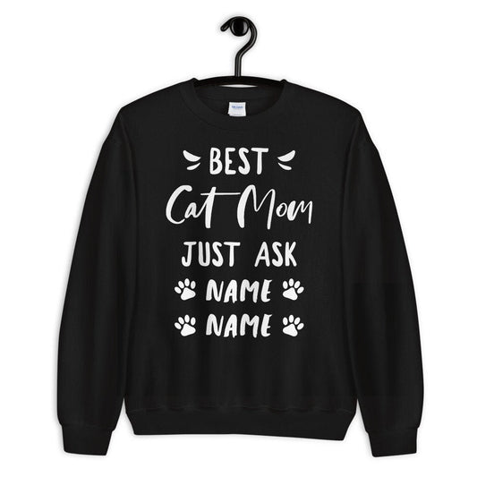 Personalized Best Cat Mom Sweatshirt - Gift