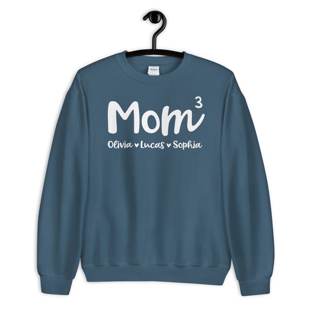 Personalized Mom of 3 Sweatshirt - Mom of Three Sweatshirt - Gift