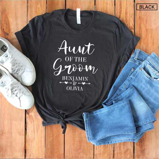 Unisex Personalized Aunt of the Groom Shirt - Custom Aunt of the Groom Shirt