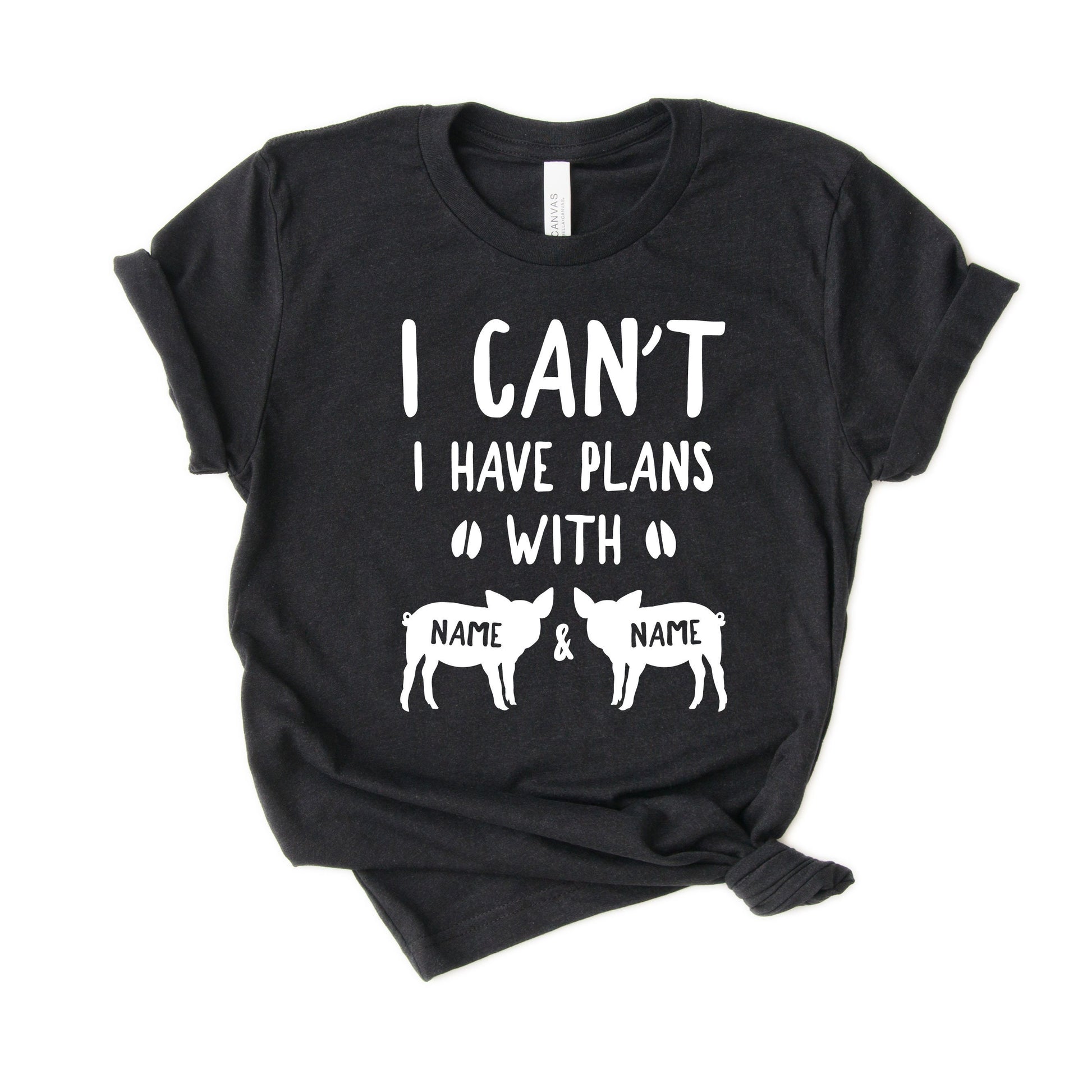 Personalized Pig Shirt - Custom Funny Pig Shirt with your pets' names - Gift