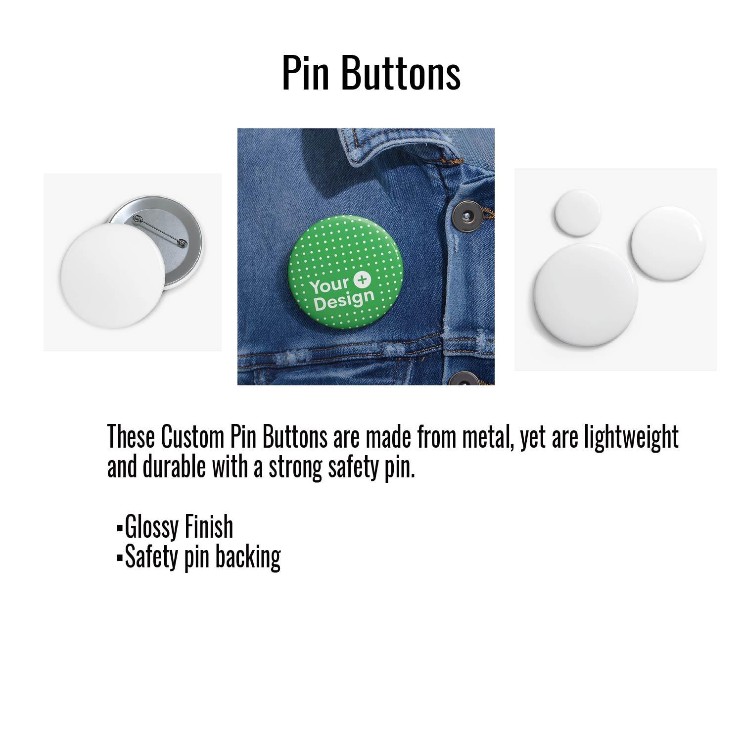 a pin button on a pair of jeans