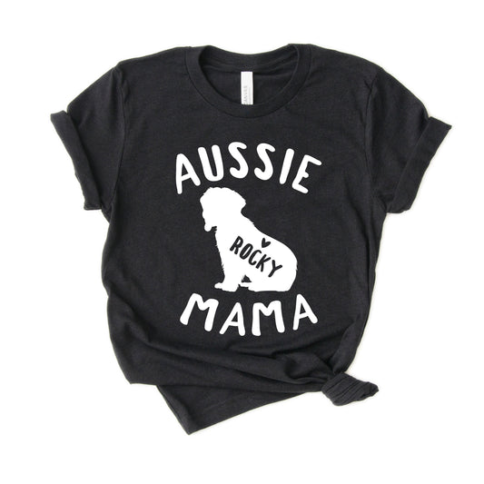 Unisex Personalized Aussie Mama Shirt - Custom Aussie Mom Shirt - australian shepherd Shirt - australian shepherd mom - Gift-