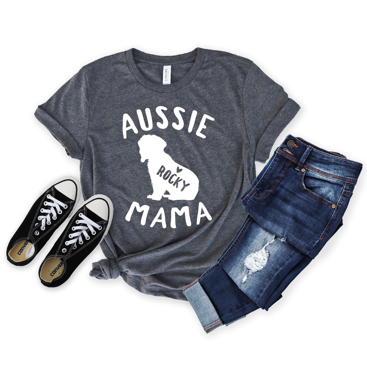 Unisex Personalized Aussie Mama Shirt - Custom Aussie Mom Shirt - australian shepherd Shirt - australian shepherd mom - Gift-