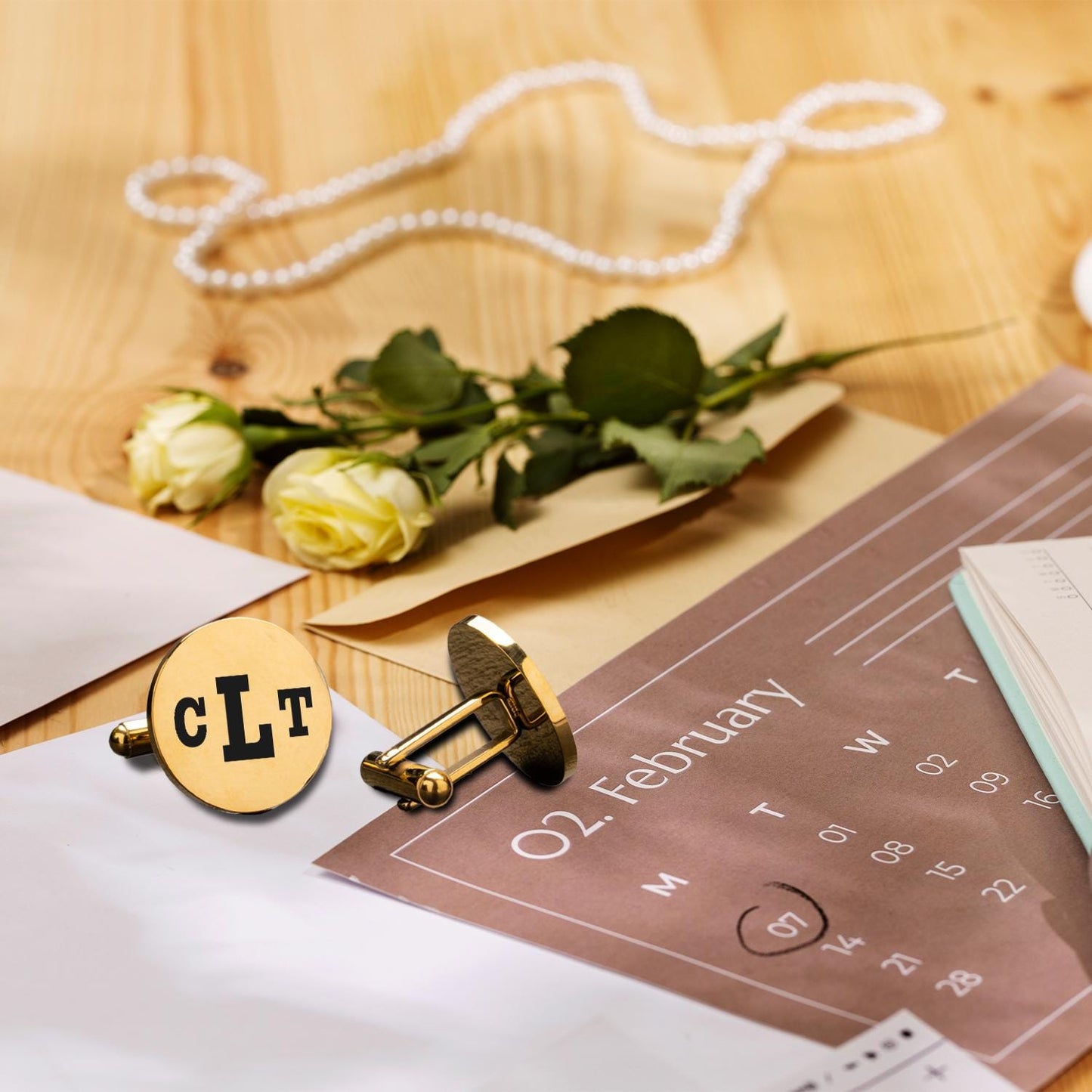 Personalized Cufflinks For Groom, Custom Round Cuff Links with Initials, Wedding Party Favor Gifts