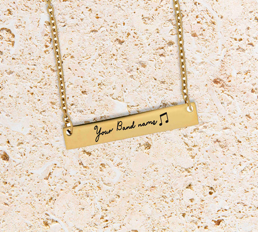 Personalized Band Necklace With Band name, Custom Gift for Music Lover