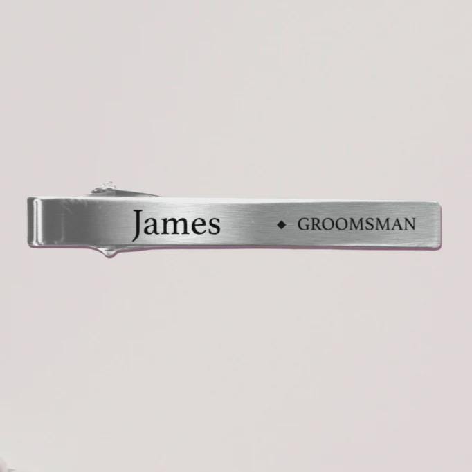 Personalized Tie Clip for Groomsmen Proposal Gift Ideas Custom TieClip and Wedding Party Favor Gifts