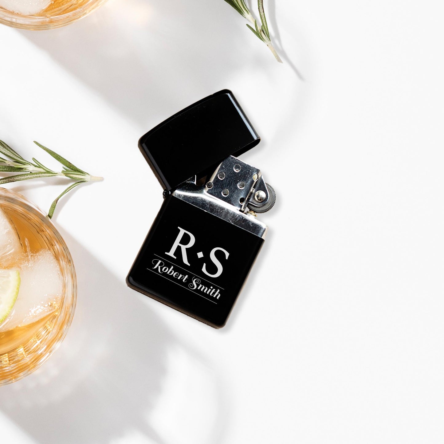 Personalized refillable lighter with name, Monogram Initial Lighter, Groomsman proposal gift, Wedding Gift