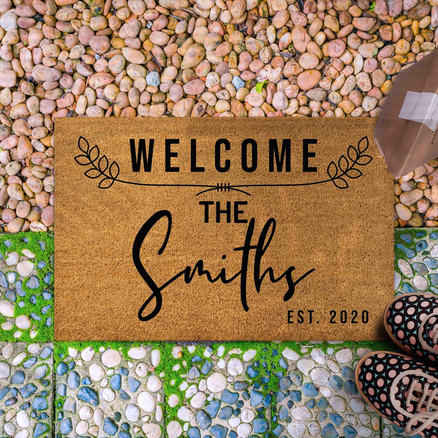 Personalized Welcome Doormat with Family name, Custom last name Established year doormat, Housewarming Gift, House Decor Outdoor Mat