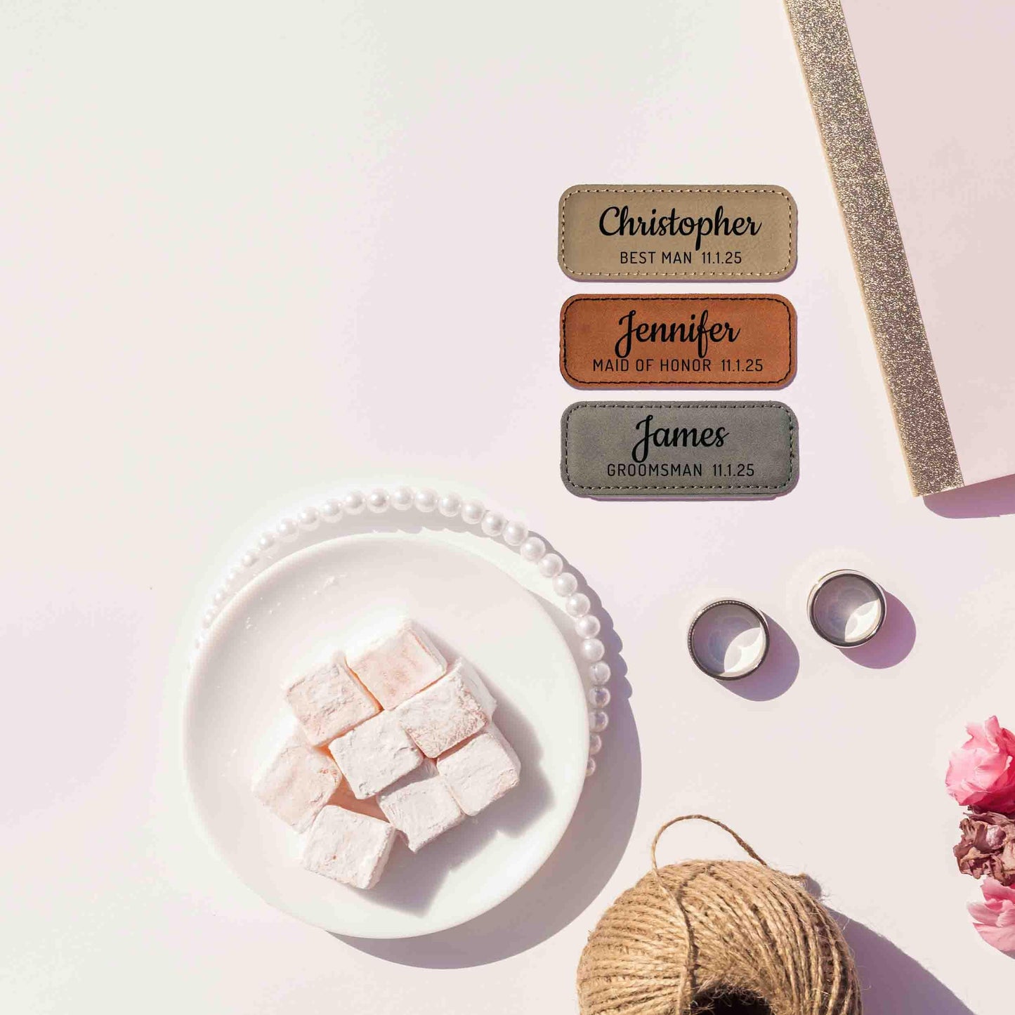 Personalized Magnetic Name Badge For Groomsmen Proposal Gift Ideas Custom Name Tag Wedding Party Favor Gifts