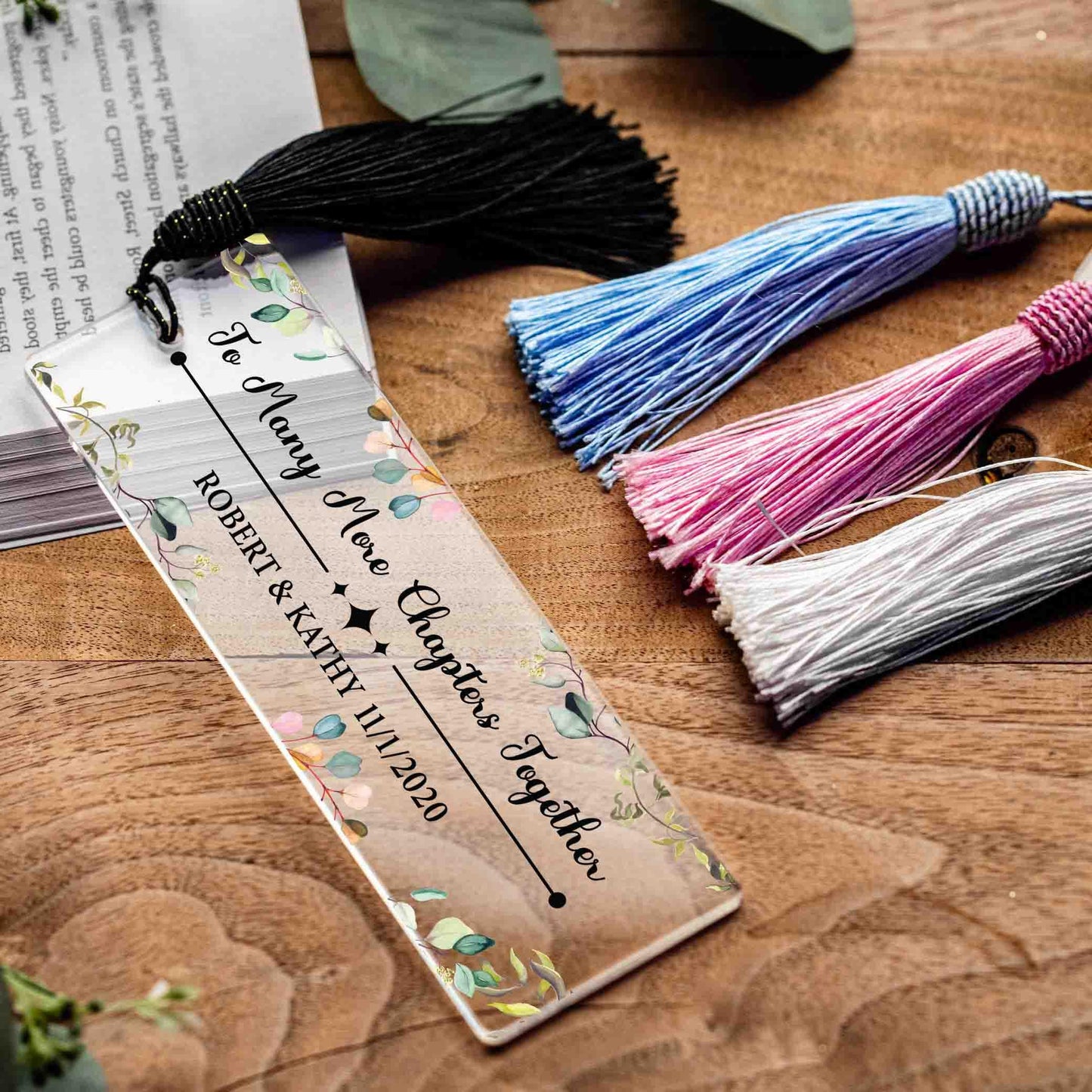 Personalized bookmark with Name & Message, for Boyfriend Girlfriend Wife Husband, Book Lover gift, Gift For Him, Gift for Her, Reader Gift