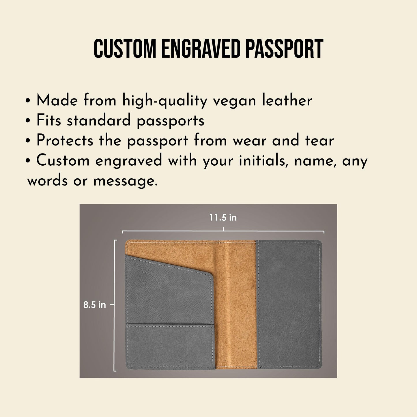 Personalized passport cover, Custom monogram initial name passport holder, Gift for outdoor, travel lover, world traveler