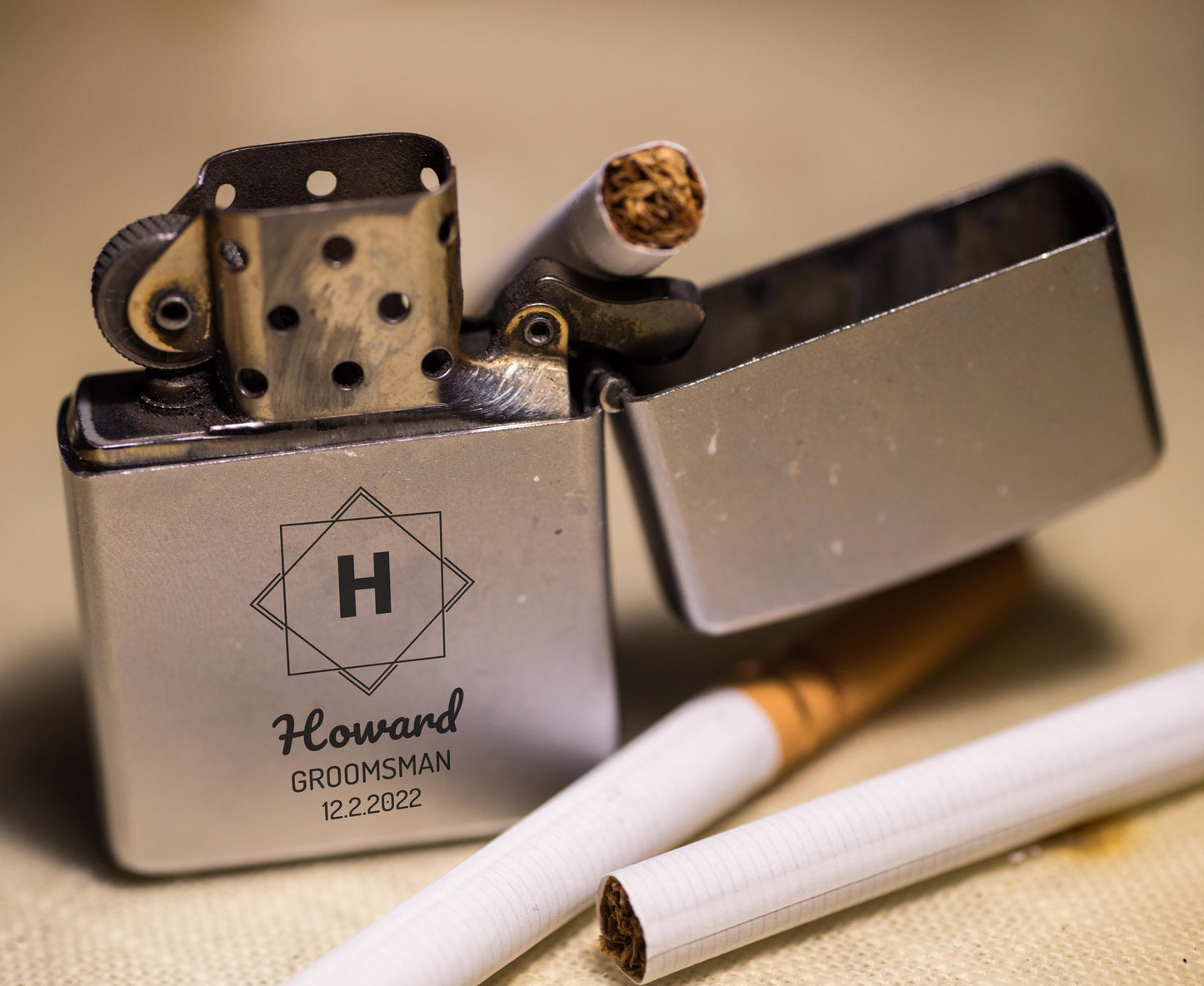 Personalized refillable lighter with name, Groomsman proposal gift, Wedding Gift