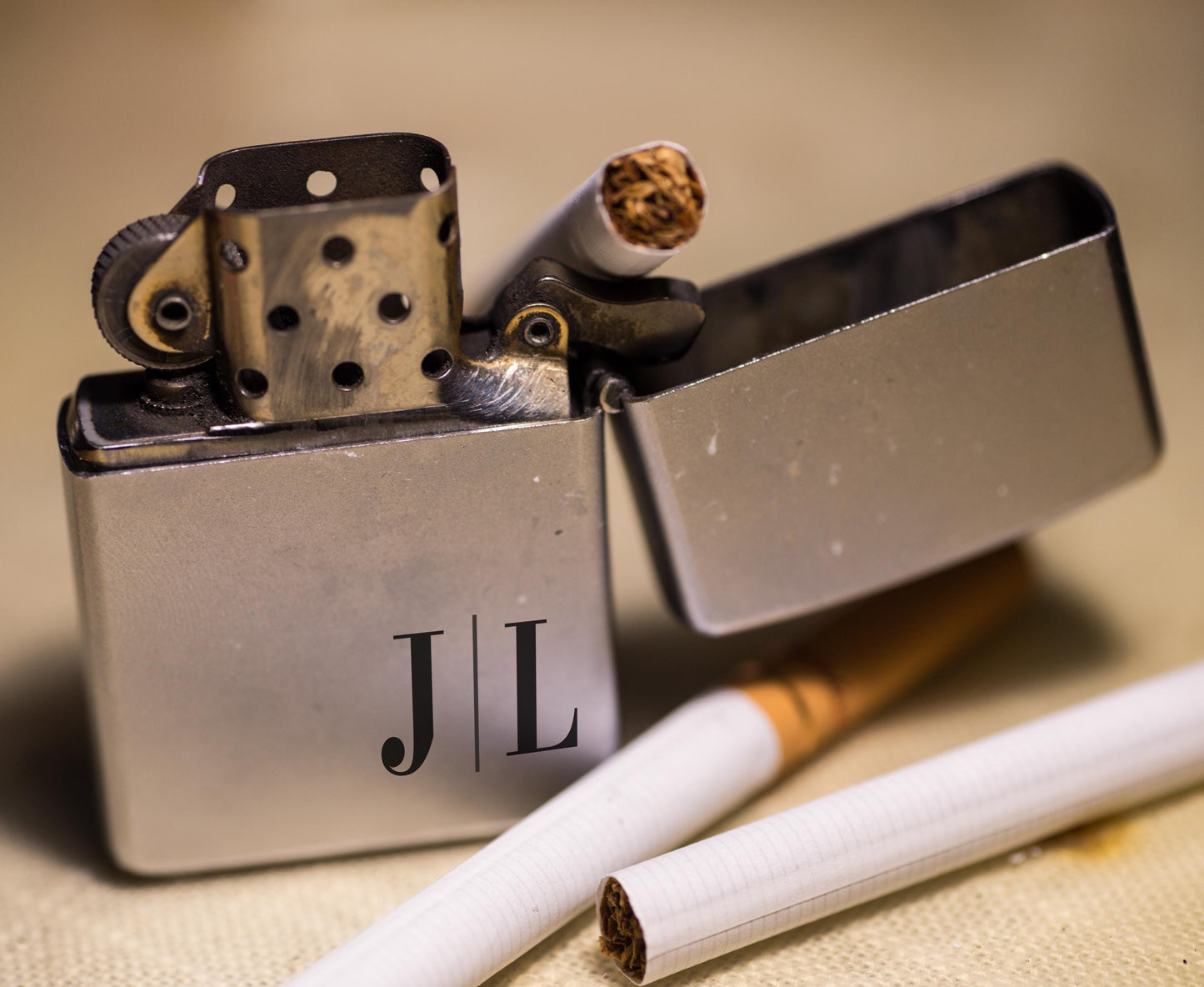 Personalized refillable lighter with name engraved, Monogram Initials Lighter, Groomsman proposal gift, Wedding Gift