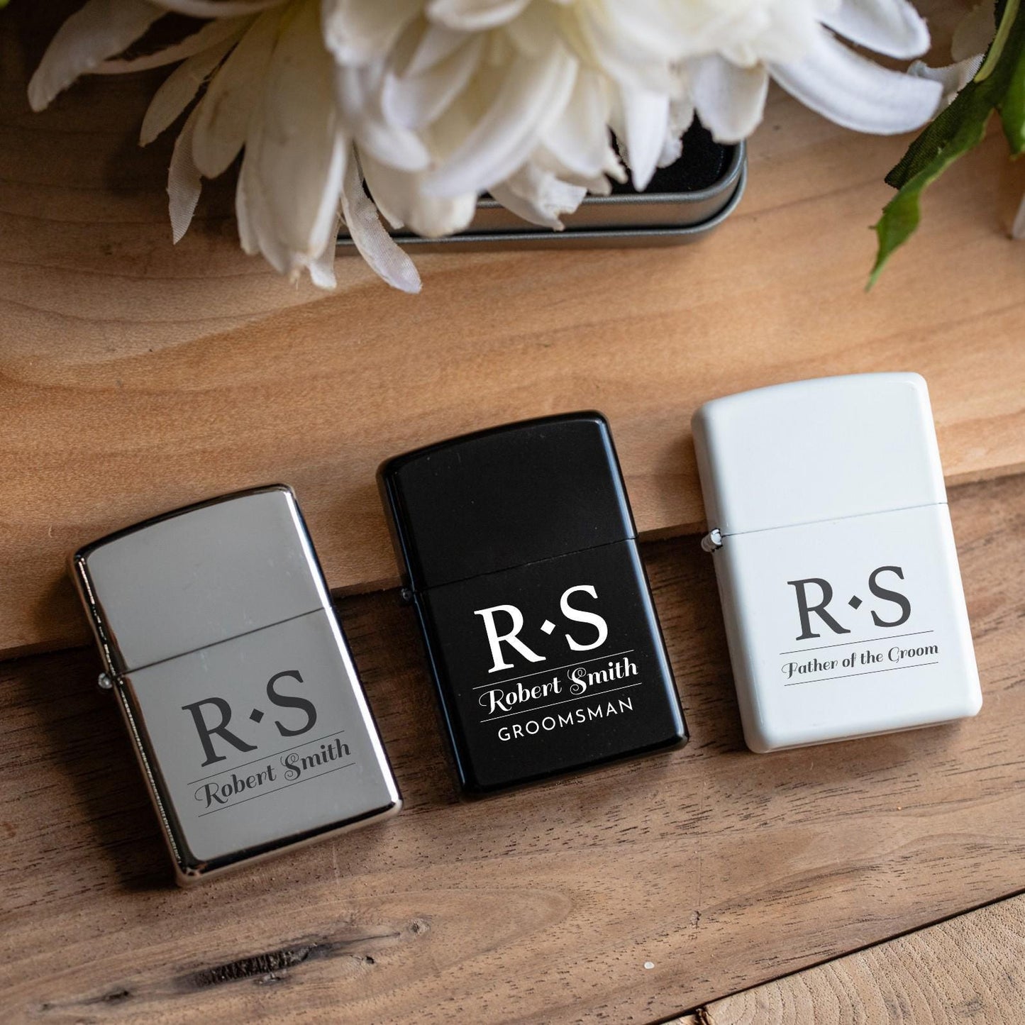Personalized refillable lighter with name, Monogram Initial Lighter, Groomsman proposal gift, Wedding Gift