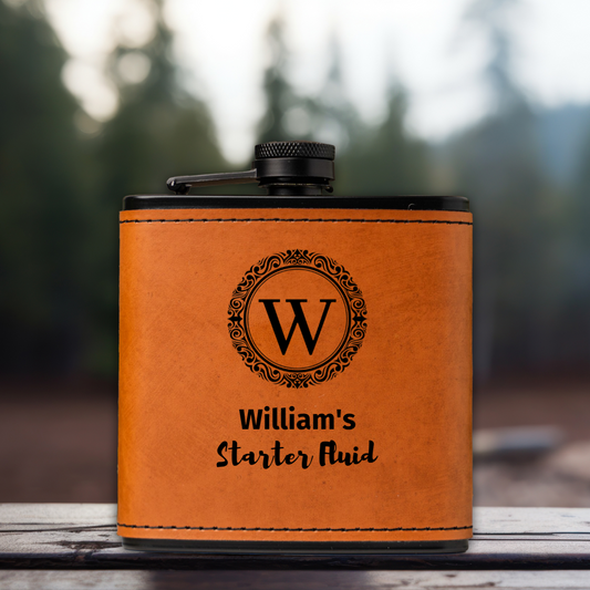 Personalized Funny Flask, Custom Monogrammed Flask Gift for Him, Husband, Men