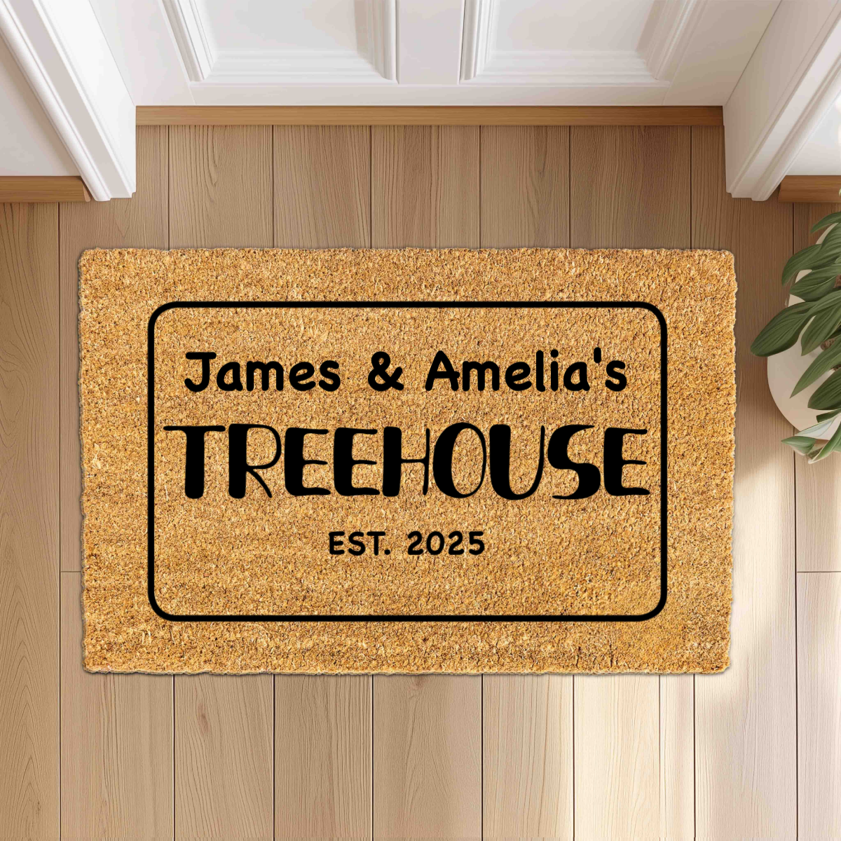 Personalized Treehouse Doormat, Housewarming Gift