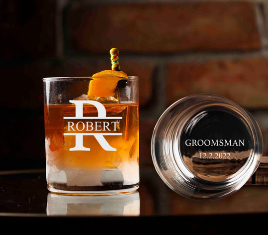 Personalized Whiskey Glasses for Groomsmen Proposal Gift Ideas Custom Glasses and Wedding Party Favor Gifts